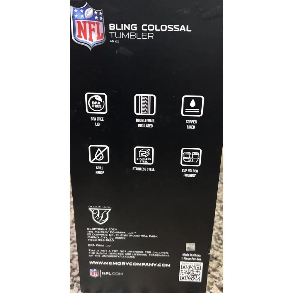 New Tumbler NFL Bling‎ Colossal Tumbler 46oz Detroit Lions